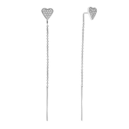 Jules Heart Threader Earrings