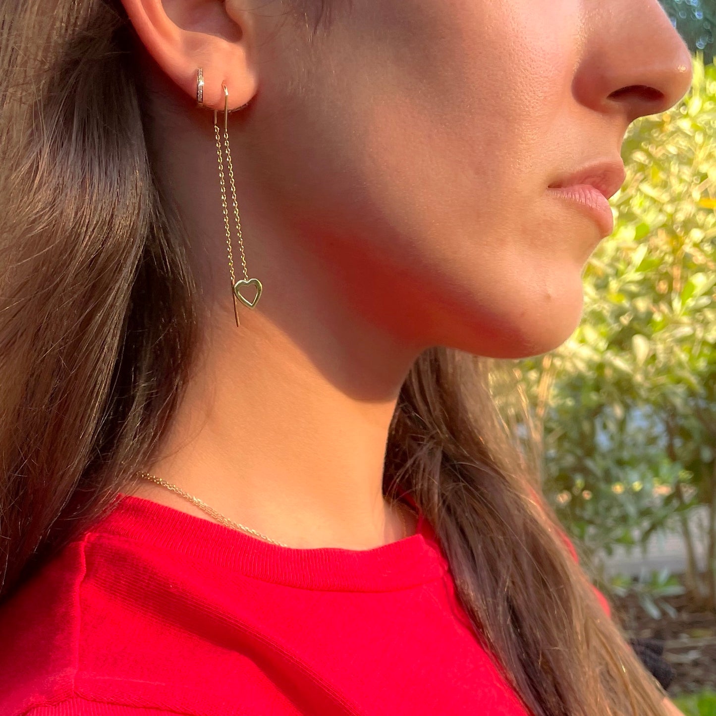 Open Heart Earrings