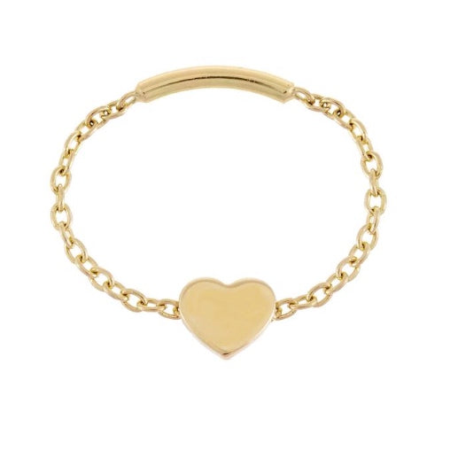 Heart Chain Ring