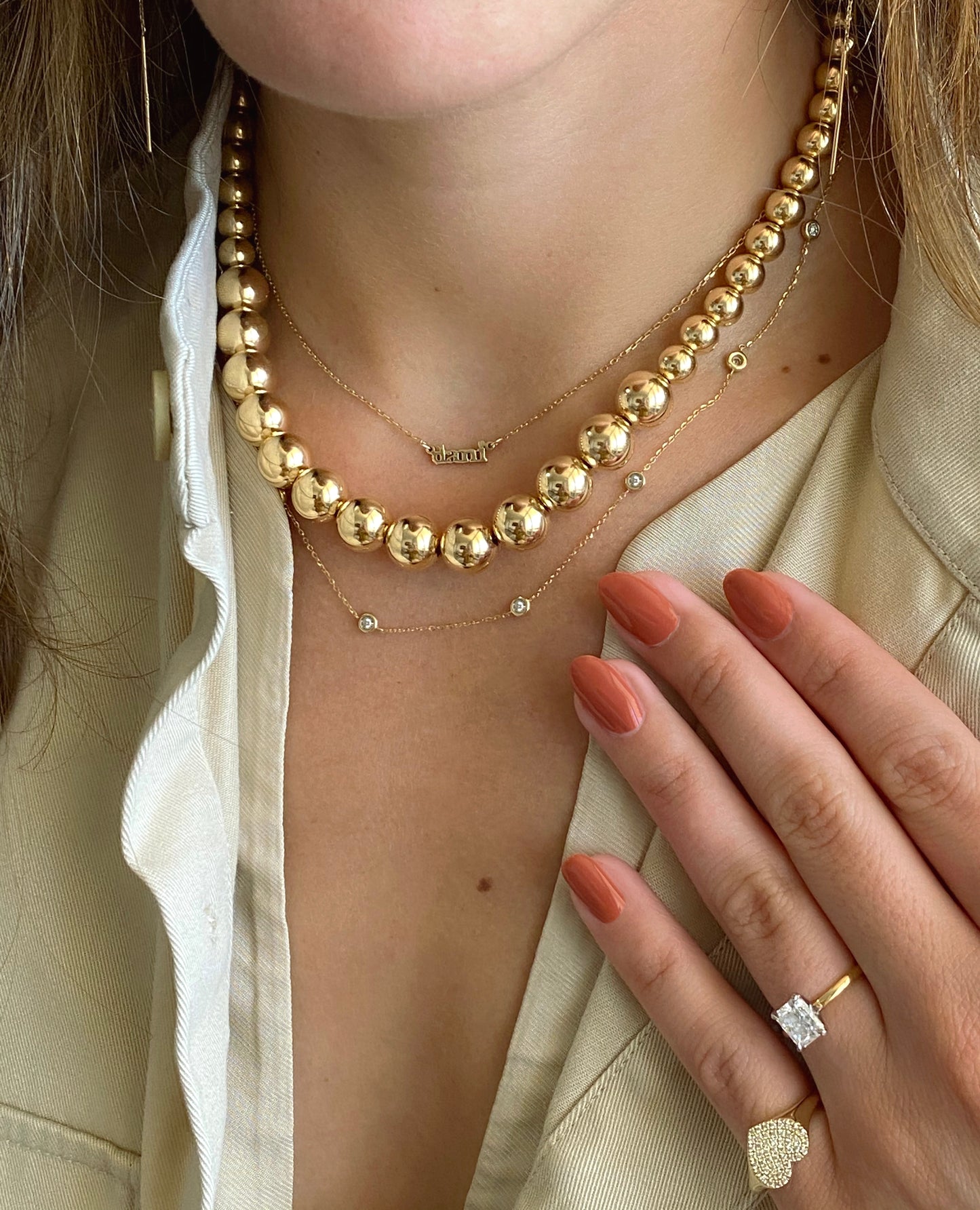 Big Hi Low Eternity Necklace