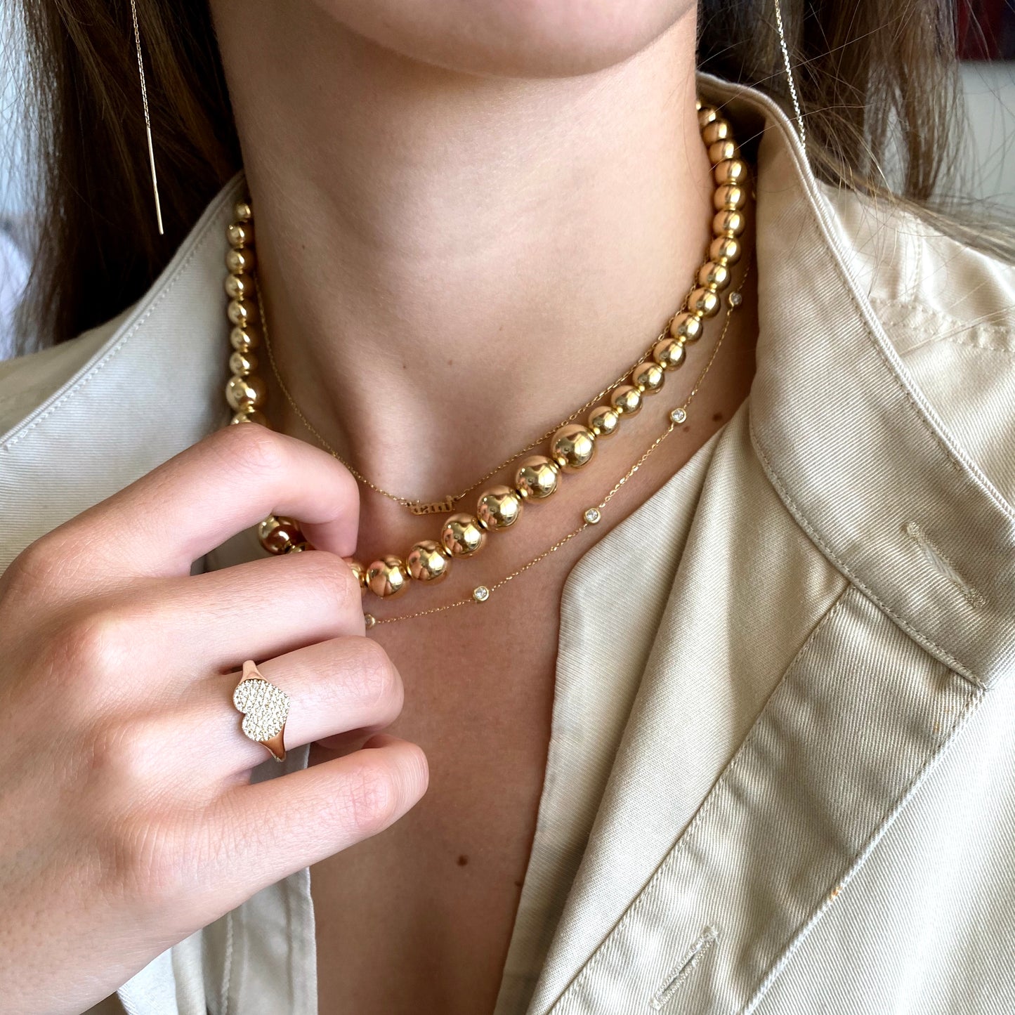 Big Hi Low Eternity Necklace