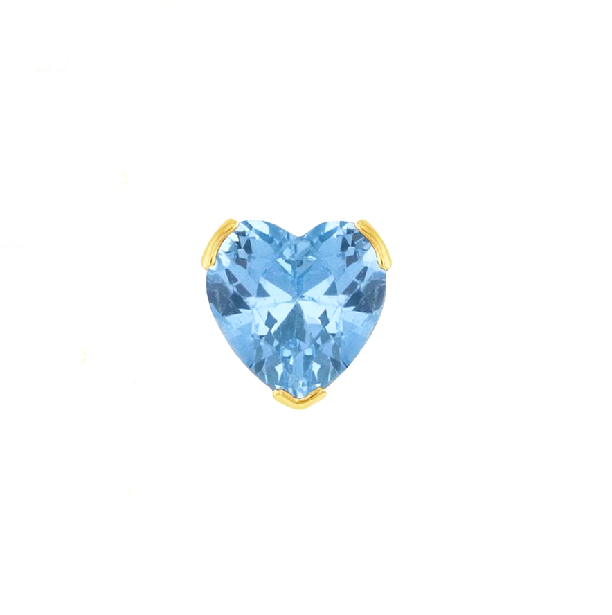 Mini Heart Birthstone Studs