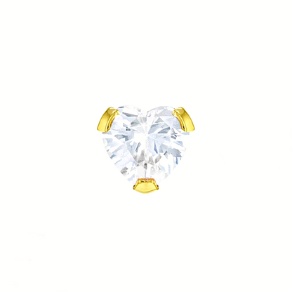 Mini Heart Birthstone Studs