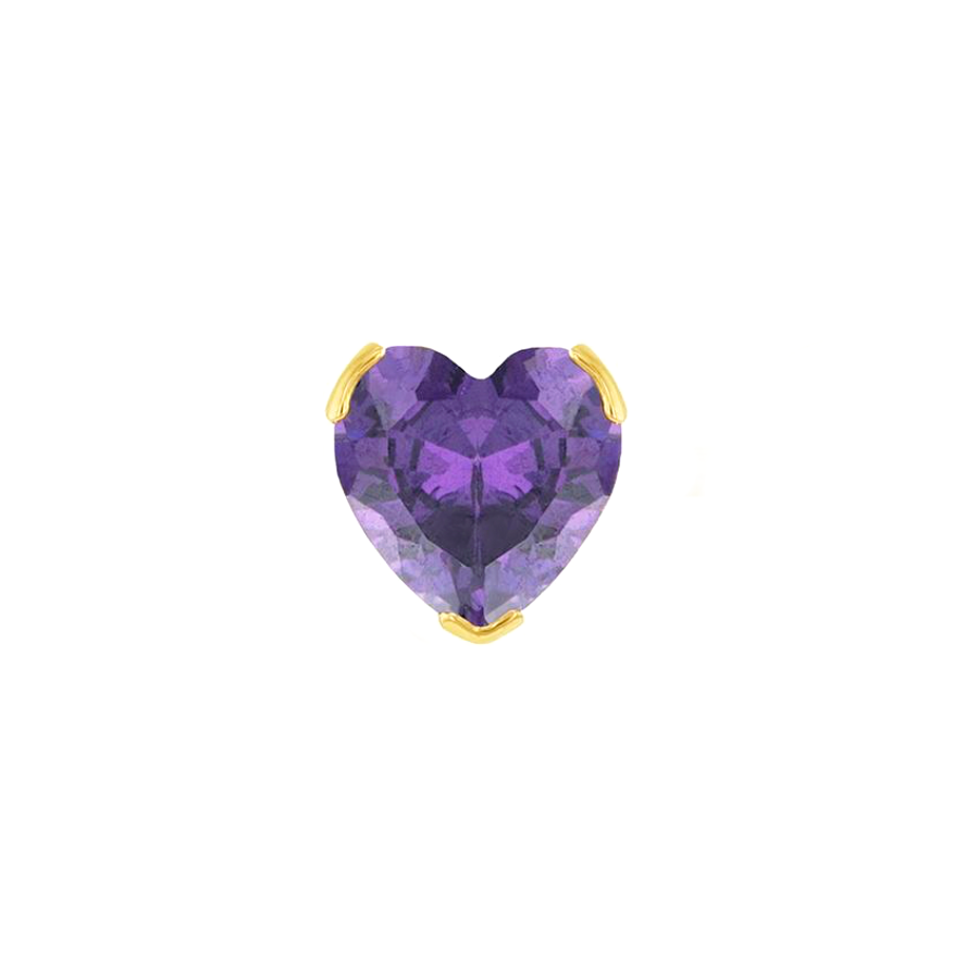 Mini Heart Birthstone Studs