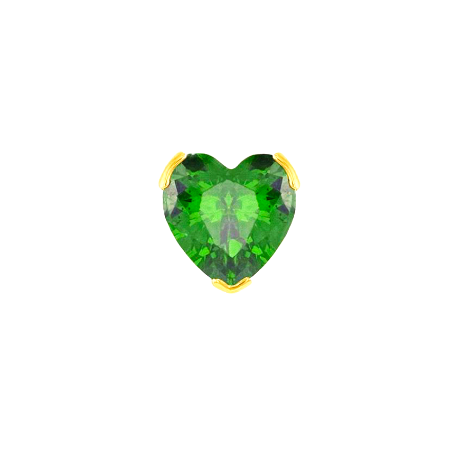 Mini Heart Birthstone Studs