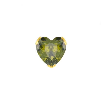 Mini Heart Birthstone Studs