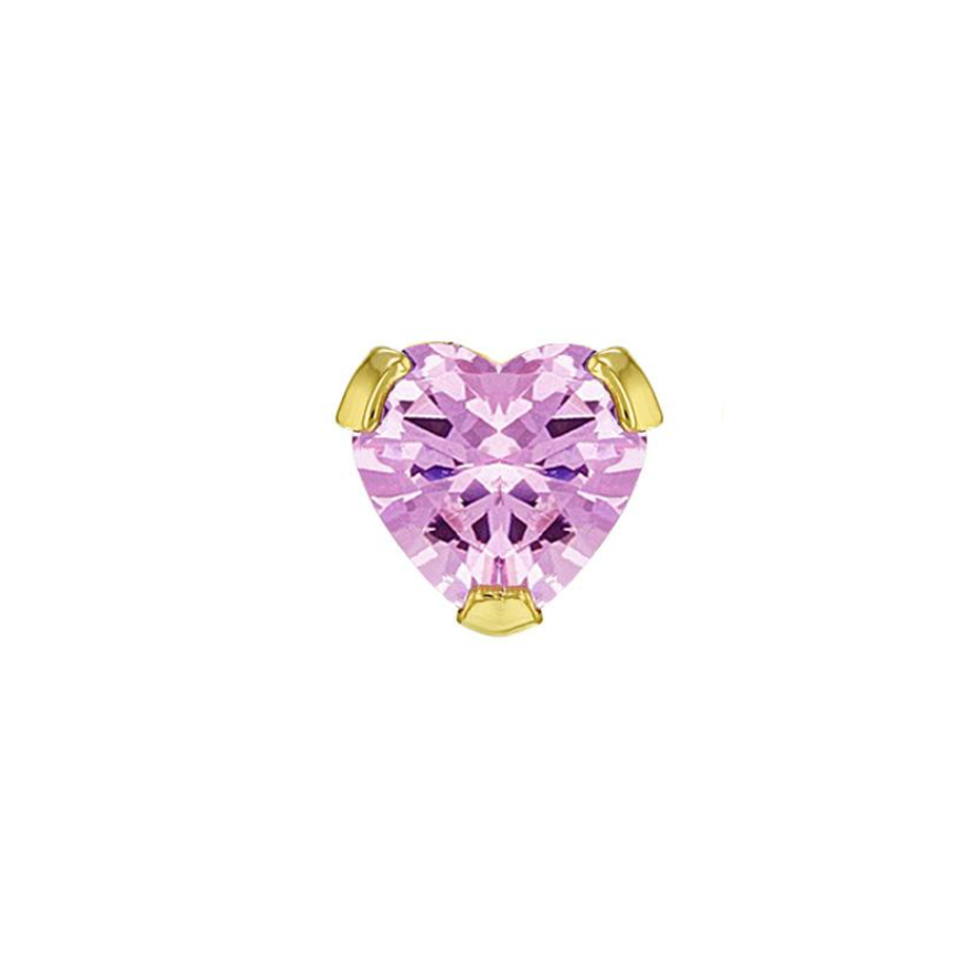 Mini Heart Birthstone Studs