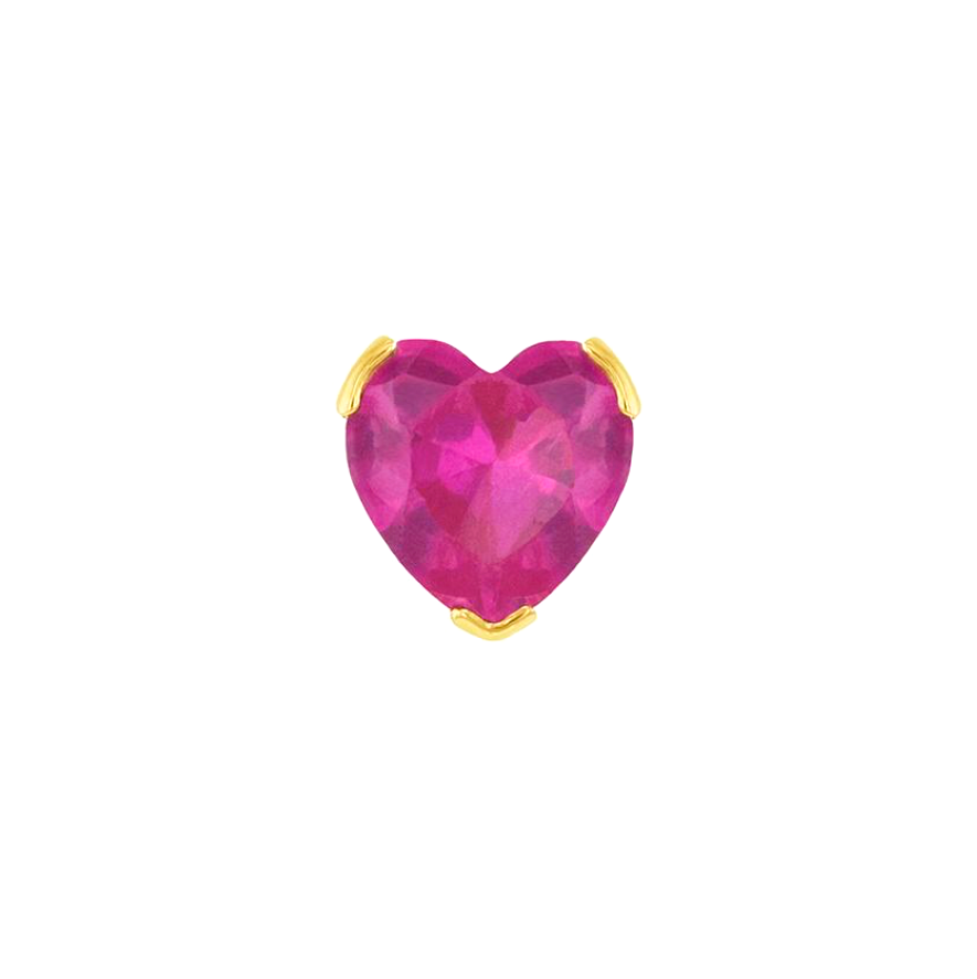 Mini Heart Birthstone Studs
