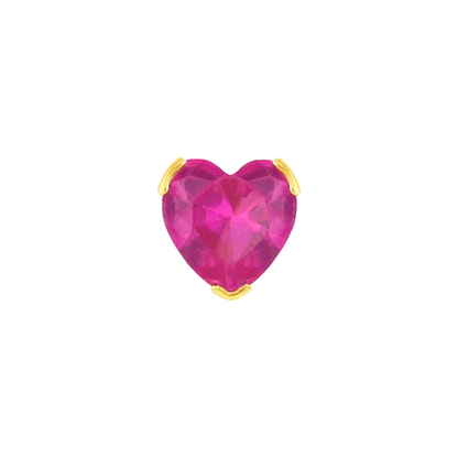 Mini Heart Birthstone Studs